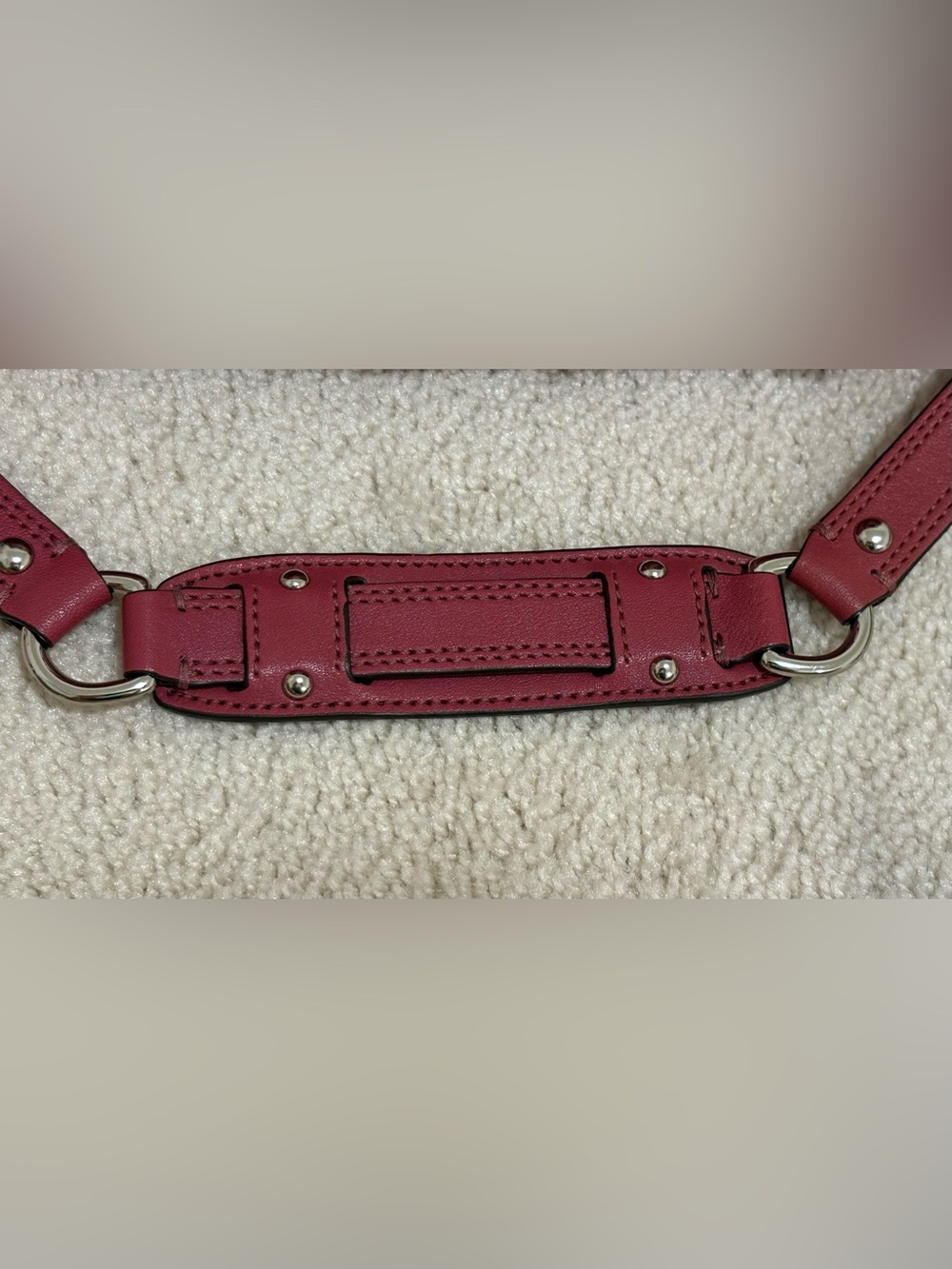 Vintage Coach Ashley Leather Raspberry Pink Satchel with Detachable Strap F15447 - Picture 5 of 7